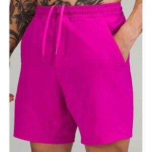 Lululemon Pace Breaker‎ Linerless Shorts 7" Purple Highlight Men Size S Athletic